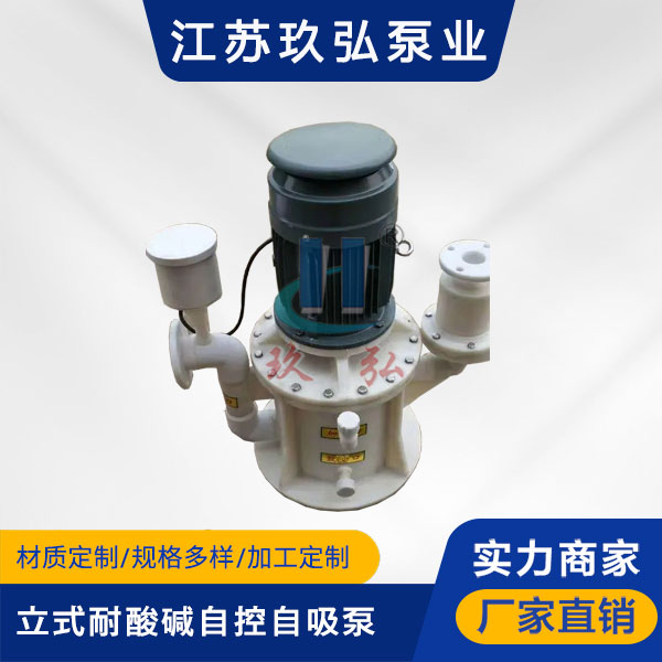WFB立式耐酸堿氟塑料自控自吸(xī)泵(圖1) WFB立式耐酸堿氟塑料自控自吸泵(bèng)(圖1)